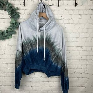 Young Fabulous & Broke TieDye Hoodie Sweatshirt Blues Size S/M